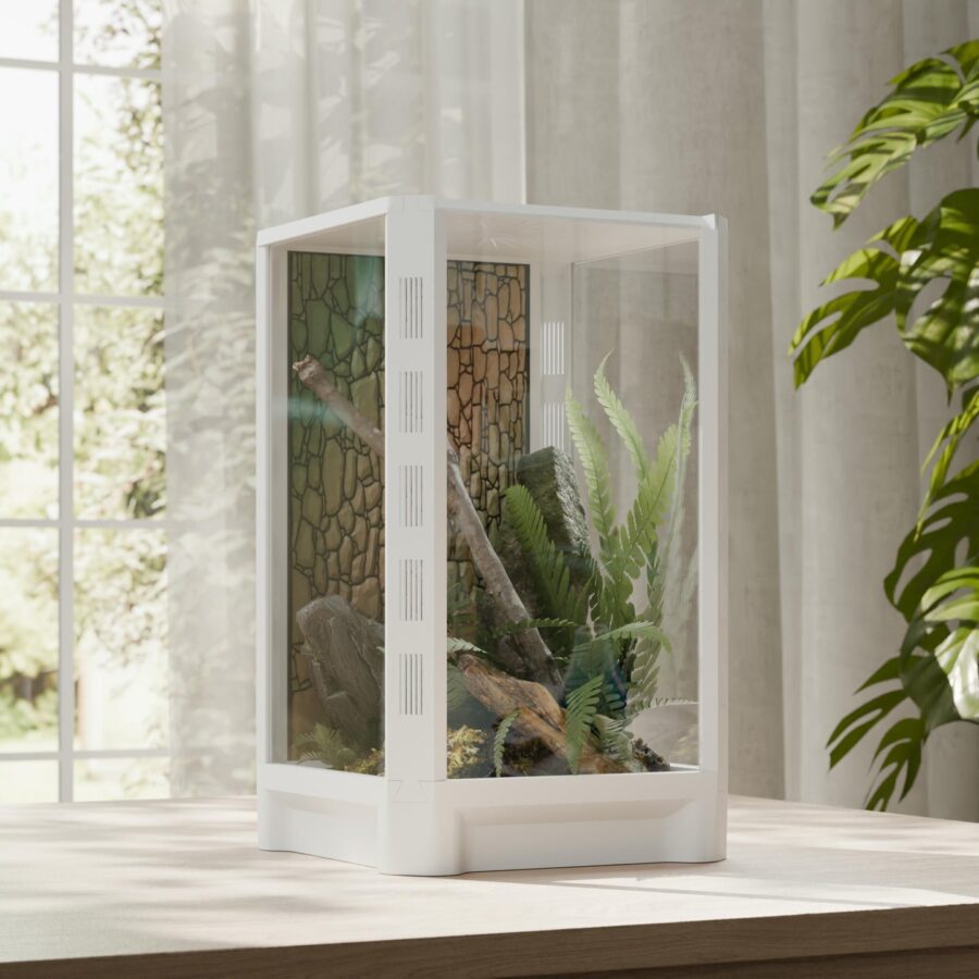 Terrarium Terradise 15x15x25cm - Białe. Nowoczesne, designerskie Terrarium.